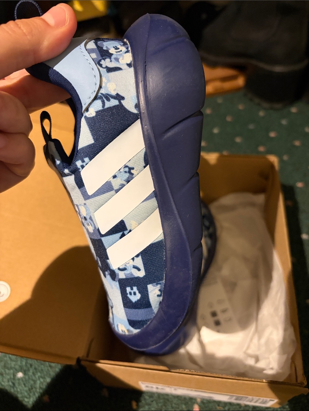 Kids Navy and Light Adidas Disney 8k shoes - Picture 4 of 5